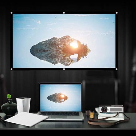 Projectiescherm - Beamer scherm - Films kijken - Kreukvrij ontwerp - 72 inch - Wit
