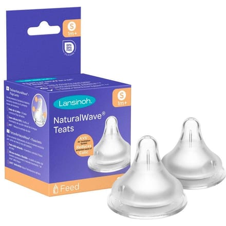 Lansinoh Natural Wave Teats x 2 - Slow Flow