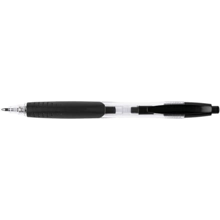 Q-CONNECT balpen, met grip, medium punt, zwart 12 stuks