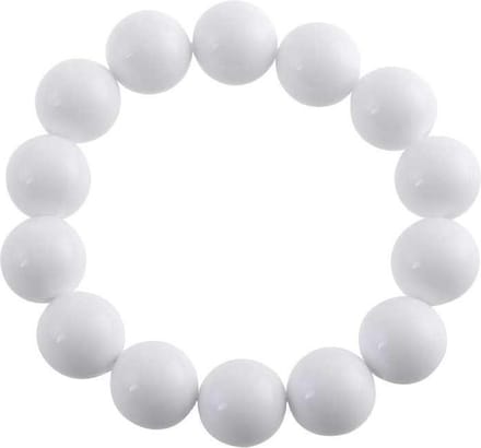 Behave - rekarmband met witte kralen - basic minimalistische polslook