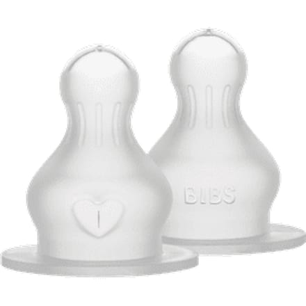 BIBS Flessenspeen - Siliconen - 4+ mnd - Snelle doorstroming - 2-pack