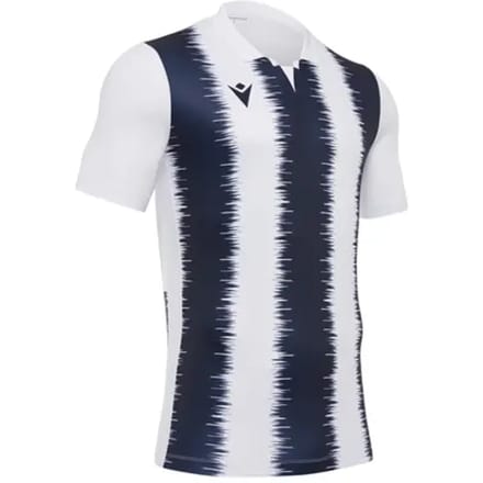 Macron Miram Shirt Korte Mouw Heren - Wit / Marine | Maat: M