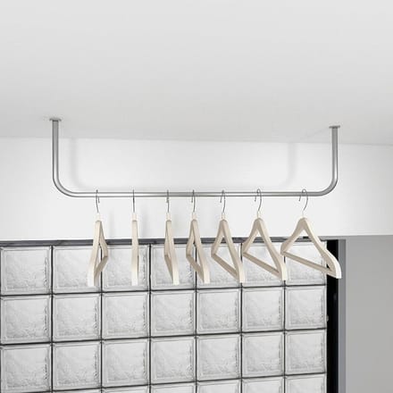Kledingrek - Hangstang - Ruimte Optimaliseren - Roestvrij Staal - 150 cm - Zilver