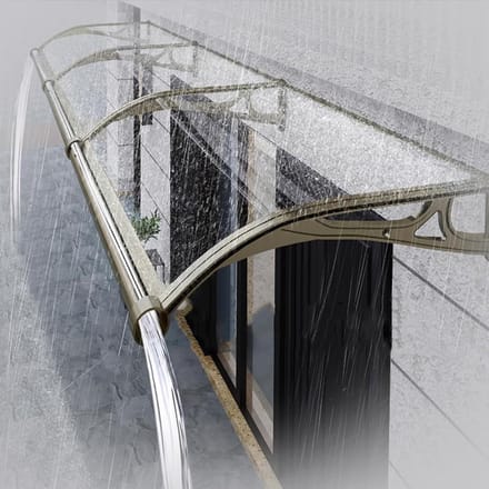 Deurluifel - Regenbescherming - Buiten - Stevige aluminium beugel - 24 x 87 cm - Transparant