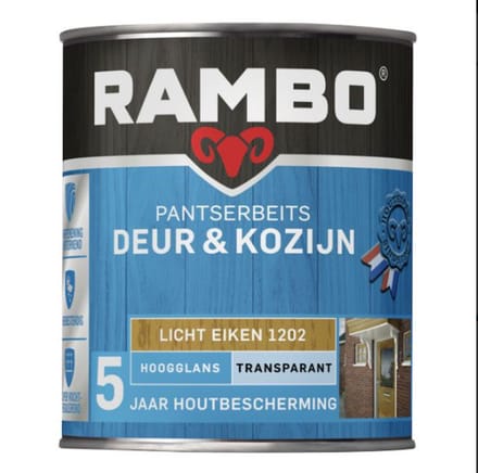 Rambo Pantserbeits Deur & Kozijn Transparant - 1.5L - Licht Eiken