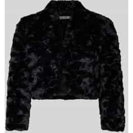 Regular fit korte blazer met imitatiebont