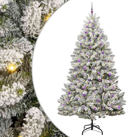 vidaXL Kunstkerstboom 270 cm 300 LED's Warmwit PVC en staal