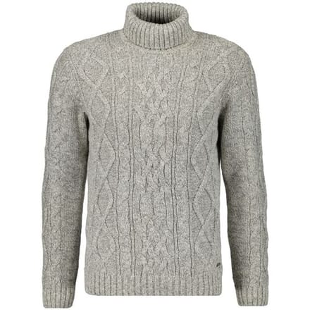 Ragman Trui Col Cable Design Pullover Grijs / male