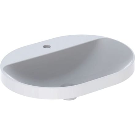 Geberit VariForm built-in washbasin, elliptical, with tap hole bench 500.735.01.2