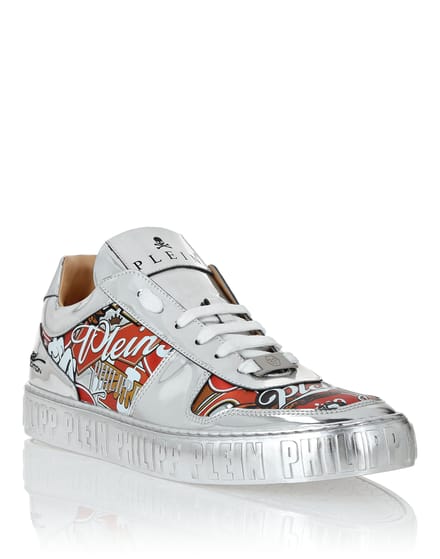 Mirror Leather Low Top Sneakers Golden Eagle