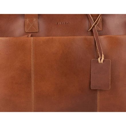 Burkely Fundamentals Vintage Doris Laptopbag 15.6'' - Laptoptas - Volwassenen - Cognac