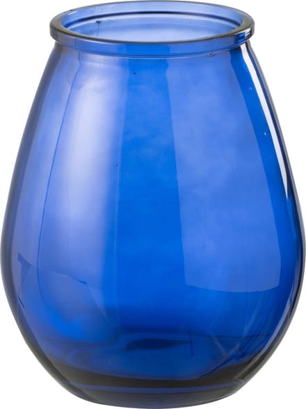 J-Line vaas Egg - glas - blauw - small - Ø 19 cm