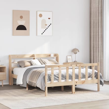 vidaXL - Bedframe - zonder - matras - massief - grenenhout - 160x200 - cm
