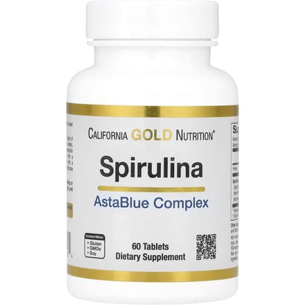 California Gold Nutrition, Spirulina AstaBlue Complex, 60 tabletten