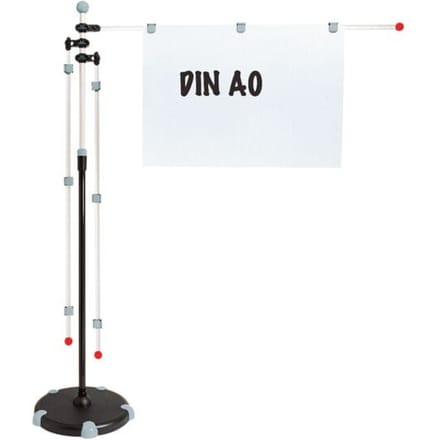 MAUL Presenteer mobiel 132 cm - met wielen - zilver - A0 - 1 stuk