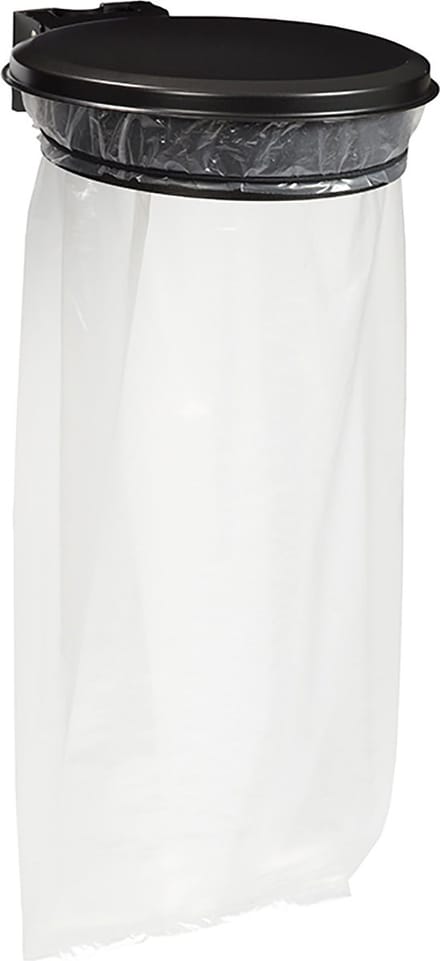 Wandafvalzakhouder 110 liter grijs met deksel