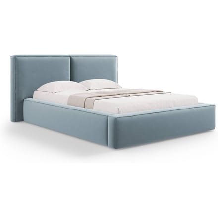 Bedframe Jodie met opbergruimte velvet 140 x 200 cm | Micadoni