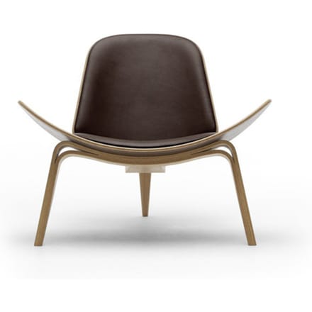 Carl Hansen & Søn - CH07 stoel - Eiken, geolied - Leer bruin/Thor 377