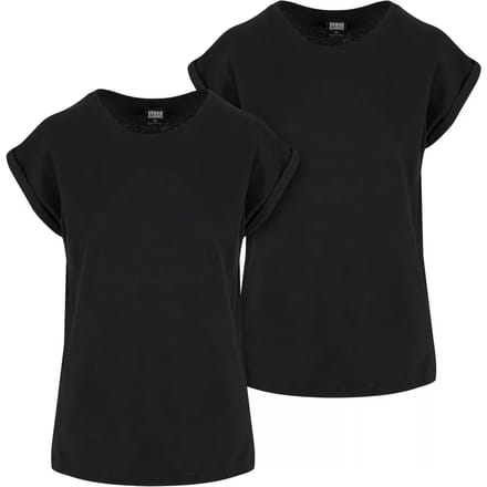 Urban Classics T-Shirt Pre-Pack Ladies Extended Shoulder Tee PP771 Black-2XL