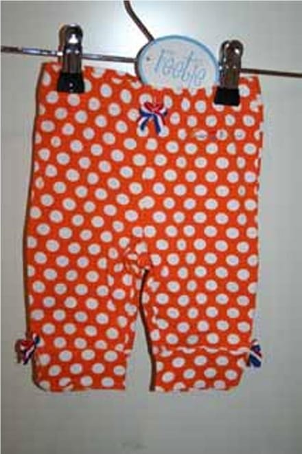 Feetje legging capri oranje stip maat 74