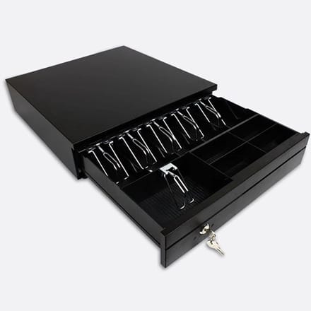 Kassalade - Geldlade - Winkelbeheer - Verwijderbaar muntenvak - 40.5 cm breed - Zwart