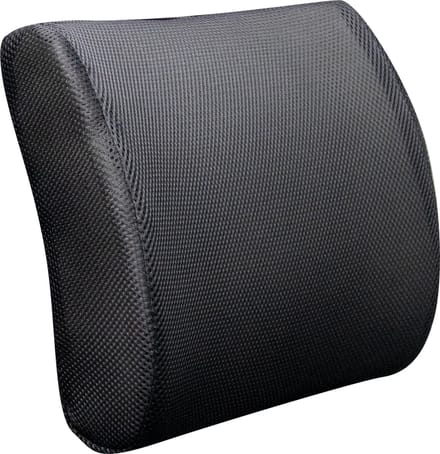 SWISS-BED ® - Ergonomisch Rug kussen - Rugsteun - Rug kussen Voor Bureaustoel/Auto - Memory Foam - Zwart