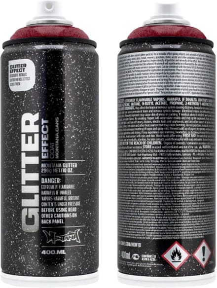 Montana Glitter ROOD spuitbus 400ml