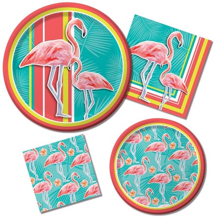 16 servetten met Flamingo Island-motief