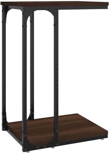 Trendy Side Table 40x30x60cm - Houten Salontafel in Grijs Eik