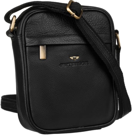 PTN 5021-NDM-2960 Zwarte leren tas
