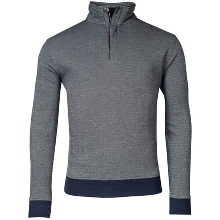 Baileys Trui Sweat Halfzip Jacquard Doubleface Interlock Beige / male