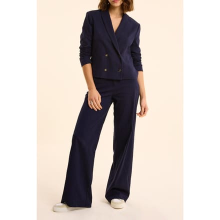 ICode Navy Semi-plain Suit Jacket Marine Taglia: 44 | Blazers Outlet | Donna | Blu