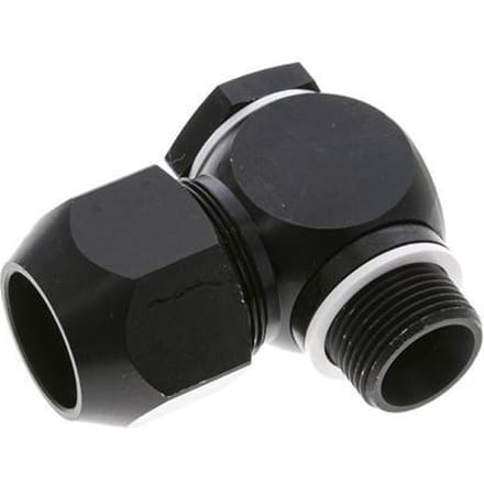 26x19mm & G3/4'' Aluminium L-Vorm Knelfitting Buitendraad 10bar Kunststof en Polyamide