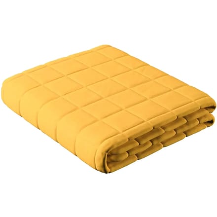 Geruite gewatteerde sprei Yellow Tipi Happiness