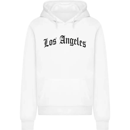 Mister Tee - Los Angeles Wording Hoodie/trui - S - Wit