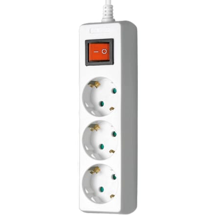 Goobay Stopcontact w. 3 Stopcontacten - 3 m