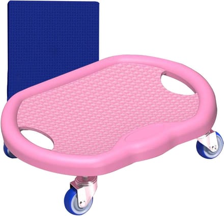 Ab Wheel Roller - Buiktrainer Fitnessboard - Core Training - Stil en Antislip - 32x27x9cm - Roze