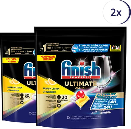 Finish Ultimate Citroen Vaatwastabletten - 30 Stuks x2