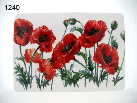 Placemat klaprozen – Tafeldecoratie – 41,5 x 29 cm
