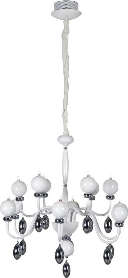 Hanglamp Hip Hop Ø77 - wit - 12x20w G4