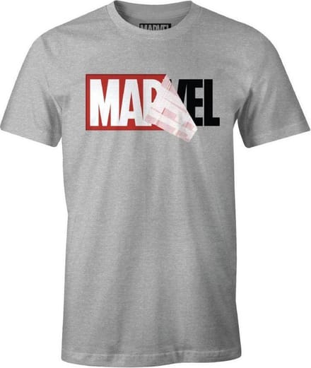 Marvel - Logo Mania Grey T-Shirt S