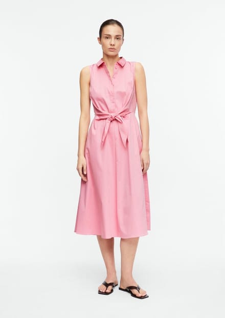 Mouwloze Katoenen Popeline Hemdress Dames COMMA