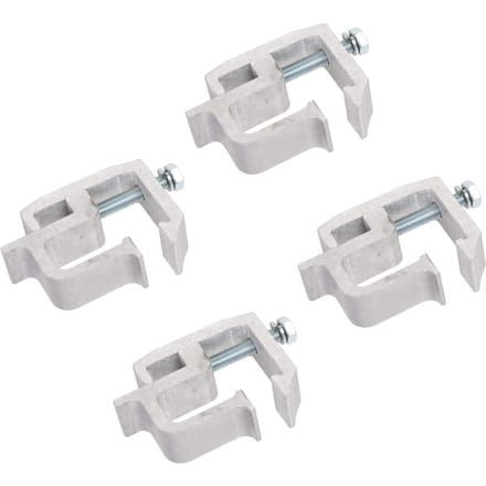 Set van 4 Montageklemmen voor Utility Rail Systeem voor Truck Cap Heavy Duty Bevestiging TL?2002 white