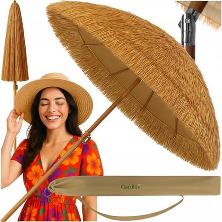 Gardlov Strandparasol Hawaï-Stijl – Tuinparasol – Tropisch Design – Verstelbaar - Ø 150 cm