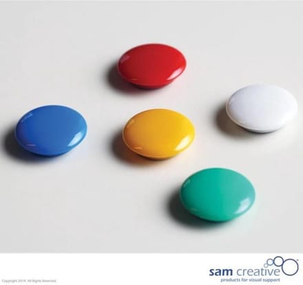 Sam Creative Whiteboard Magneten - Rond - 30 mm - Gemengd - 5 stuks - Magneten
