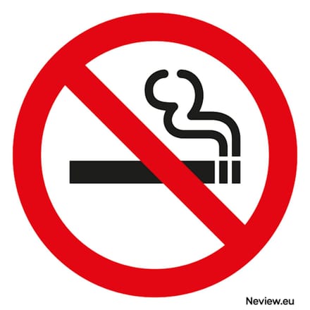 Sticker "Verboden te roken" - Voor binnen & buiten - Vierkant - 10x10 cm