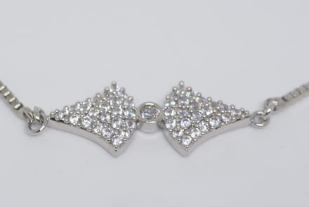 Strik armband | zilver gekleurd