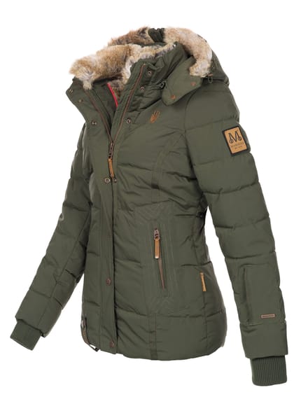 Marikoo dames winterjas Nekoo met imitatiebont capuchon & teddyvoering