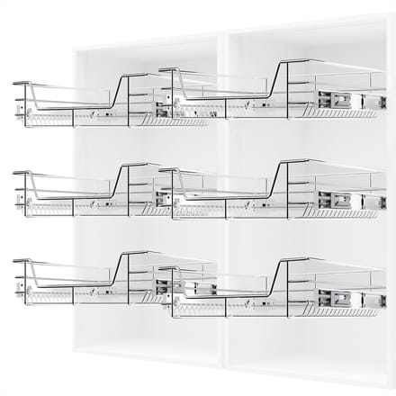 Keukenkast Organizer met Antislipmat en Ladeverdeler - Set van 6 - Gootsteenkast Organizer