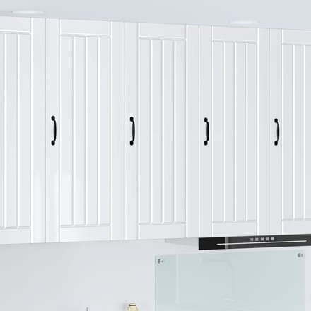 vidaXL - Wandkast - LUCCA - Hoogglans - Wit - 40 - x - 31 - x - 100 - cm - Bewerkt - hout
